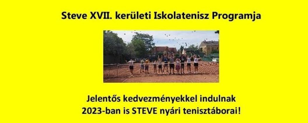 Nyári Tenisztábor - Steve XVII. kerületi Iskolatenisz Programja