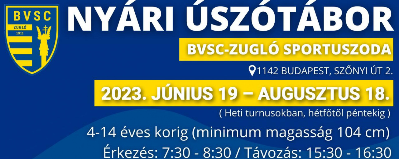 Úszótábor BVSC-ZUGLÓ