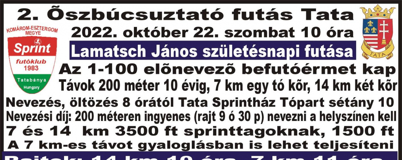 2. Őszbúcsúztató Futás Tata