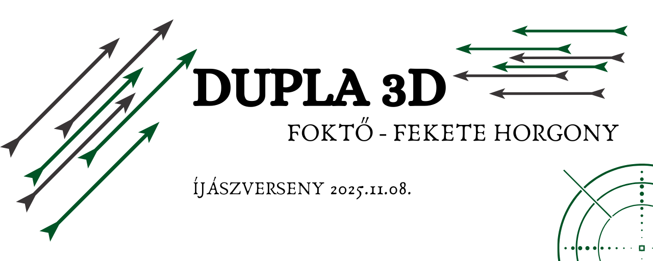 Dupla 3D Foktő Fekete Horgony