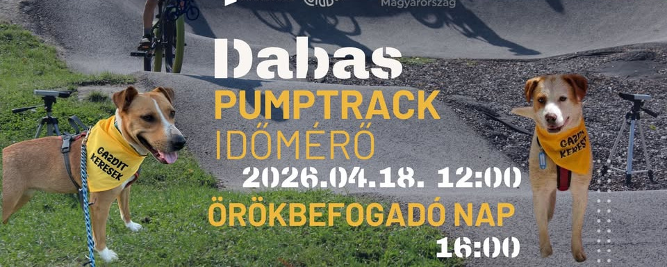5. Dabasi Pump Track Időmérő & Kutya Örökbefogadó nap